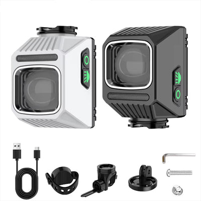 LinkMejor 1200Lm Portable Hanging Bicycle Headlight Adjustable High Low Beam Anti-glare Waterproof Type-C Charging Bike Front Light for Outdoor Night Riding Safety