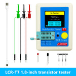 LCR-T7 Multifunction Transistor Tester 1.8 Inch Graphic Display Precision Component Analyzer for Capacitor Resistor Inductor Battery