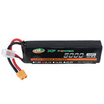 LinkMejor 11.1V 5000mAh 100C 3S LiPo Battery XT60 Plug with T Deans Plug for RC Drone