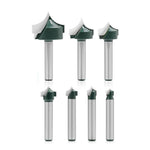 LinkMejor 1/4" Shank Pointed Router Bit Set 4/7pcs Tungsten Carbide Milling Cutter for Woodworking Grooves Edge Trimming