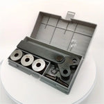 7pcs Steel Dual Wheel Knurling Tool Set with Diagonal Linear Knurl Wheel 0.5/1/2mm Pitch