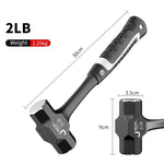 Z50 Sledge Hammer 2LB-3LB Heavy Duty One-Piece Forged Steel Non-Slip Handle for Brick Drilling Crack Hammering Construction