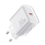 LinkMejor ES-CD52 30W 1-Port USB PD Charger USB-C PD3.0 QC3.0 FCP SCP BC1.2 iP2.4A Fast Charging Wall Charger Adapter EU Plug for iPhone 16 16 Pro 15 14 13 Pro Max for Huawei Pura 80 Ultra for Xiaomi MIX Flip 2