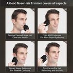 LinkMejor KBMQ-1312-T Electric Nose Hair Trimmer 360° Safe Cutting Type-C Fast Charging Waterproof Portable with Dust Cover for Home Travel