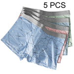 5pcs Men Boxer Briefs Thin Breathable Comfy Quick Drying Stretchy Boxer Underwear Shorts Male Sports Underpants Panties Boxershorts