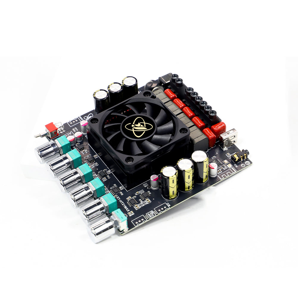 Sinilink Audio XY-HT21MAX Bluetooth Audio Power Amplifier 2.1 Channel 200W+200W Stereo 400W Subwoofer High Power Multi-format Support Adjustable Bass Treble Volume