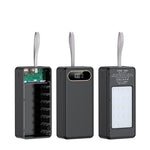 18650 Mobile Power Supply DIY Kit Super Fast Charging 22.5W DC Output Portable Lightweight LED Flashlight Camping Multipurpose Power Bank