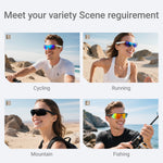 Bakeey QY Pro3 Smart bluetooth 5.4 Cycling Glasses with AI Voice Assistant 360° Surround Sound Magnetic Charging UV Protection for Outdoor Sports