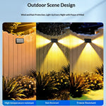 Elfeland LED Solar Wall Lamp 5 Lighting Modes Auto Solar Charging Waterproof Outdoor Courtyard Light for Garden Decoration