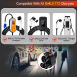 LinkMejor Type 1 to Type 2 AC Charging Adapter AC 110V-250V 32A MAX EV Charger Adapter SAE J1772 To IEC 62196-2 Car Accessories