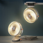 360 Adjustable Mini Silent Clip Fan 4000mAh 5 Speed USB Rechargeable Desktop Mini Fan Small Portable Silent Fan