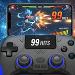 P4 Wireless Gaming Controller 1.47-inch OLED Screen bluetooth Gamepad with Hall Effect Joysticks & Triggers Turbo Vibration for PC Switch PS4 Android iOS