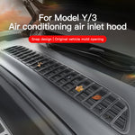 2pcs Air Inlet Protective Cover Anti-insect Anti-fouling Front Cover Air-Conditioning Cover For Tesla Model Y 2020-2022