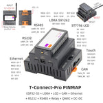 LinkMejor T-Connect Pro ESP32-S3-R8 RS485 RS232 CAN Ethernet Module 2.4GHz Wi-Fi Bluetooth 5 LoRa 16MB Flash 8MB PSRAM 2.33 inch TFT LCD Industrial Control Development Board