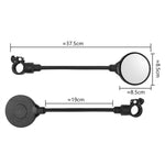 LinkMejor 1/2Pcs Bicycle Hose-adjustable HD Rearview Mirror 360 Degree Adjustable Wide Angle Shockproof Electric Vehicle Mirror for Handlebar Diameters Below 32mm