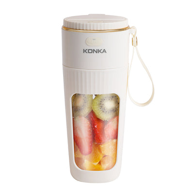LinkMejor Mini Electric Fresh Juicer 10 Blades Powerful Crushed Ice Wireless Portable Blender Juice Extractor Bottle Smoothie Mixer