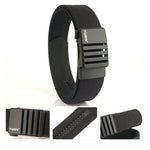 120cm Men's Tactical Nylon Waist Belt with Quick Release Auto Alloy Buckle Comfy Wearable Pant Waistband for Outdoor Training Daily