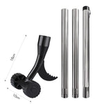 Roller Type Weed Puller Tool Manual Weeding Head Easy Root Removal Iron ABS Gardening Black Handle Not Included Extension Rod Compatible Soil Tool