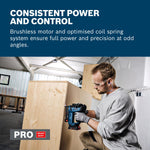 LinkMejor 18V-35 Cordless Wood Nailer 18V 0.6 mm 15-35 mm Pin Length 23 Ga Brushless Motor Depth Adjustment