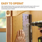 Drill gauge Bake lite Acrylic Door Hinge Drilling Positioning Plate Multifunctional Door Hinge Drilling Vertical Hole Positioning Plate Woodworking Tool