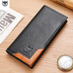 LinkMejor Genuine Leather Men’s Long Wallet Large-capacity Coin Purse RFID Blocking Credit Card Holder Multifunctional Handbag Clutch Wallet