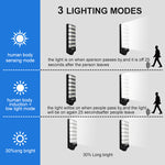 Elfeland 50W Outdoor Solar Street Light with Motion Sensor Light Sensor IPX4 Waterproof 3 Light Modes LED Floodlight