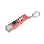 LinkMejor M300 GITD-Green Self-luminous 400LM 6500K EDC Keychain Flashlight with RGB Sidelight, Magnetic Tail Repair Work Lamp Type-C Rechargeable Mini UV Flashlight