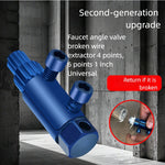 Broken Pipe Head Screw Extraction Faucet Angle Valve Broken Wire Extractor 1/2 inch 3/4 inch Thread Removal Tool Universal