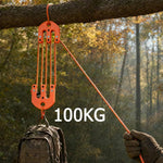 Game Hoist Pulley System Hunting Equipment Lifting Tool Plastic Stainless Steel Nylon 4 m Rope Hauling Management
