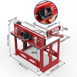 LinkMejor Bench Top Router Table Workbench with Miter Gauge / Profile Fence System / Dust Collection Port for Most Routers