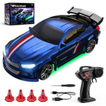LinkMejor E84 E85 RTR 1/64 2.4G 4WD Mini Drift RC Car Race LED Light Two Speed Full Scale Radio Control High Speed Motor On-Road Racing Vehicle Model Boys Gifts Toys