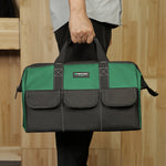 Large Capacity Handheld Tool Bag Carpentry Tools Electrician Bag Repair Wear-resistant Thickened Canvas Men's Field Use Storage Tool Bag