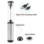 Portable Electric Milk Frother USB Rechargeable Egg Beater Matcha Frother Coffee Cappuccino, Latte, Protein Powder, Matcha Mixer