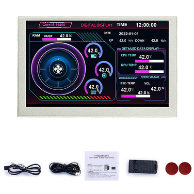 5 Inch IPS Screen USB Type-C LCD Display 800x480 Resolution Multi-Theme PC Hardware Monitor Horizontal Vertical Rotation Energy Efficient
