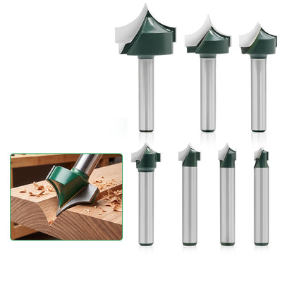LinkMejor 1/4" Shank Pointed Router Bit Set 4/7pcs Tungsten Carbide Milling Cutter for Woodworking Grooves Edge Trimming
