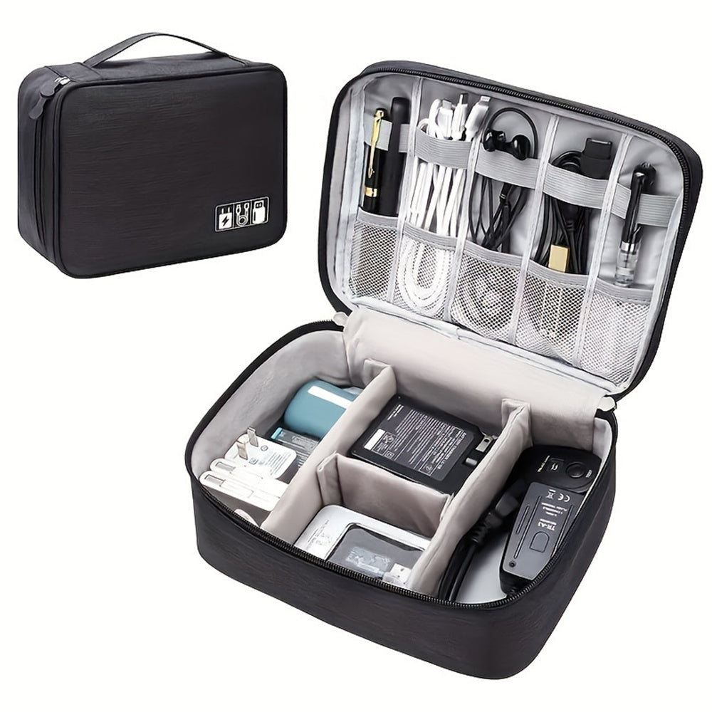 Electronic Storage Bag Data Cable Travel Charging Treasure Headphone Organizer Cosmetics Compartment Storage Digital Handbags