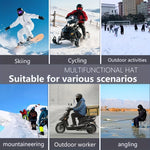 LinkMejor Full Face Head Cover Two-Layer Hat Design Warm Winter Helmet Liner Windproof Fishing Skiing Hiking Cycling Headgear