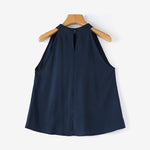 LinkMejor Elegant Style Womens Tank Vest Summer Sleeveless O-Neck Plain Casual Loose Camisoles Top