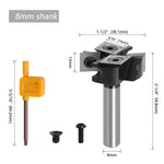1/2 Inch 8mm 12mm Shank 4 Flutes CNC Spoilboard Surfacing Router Bit Slab Flattening Router Bit with 1-1/2" Cutting Diameter for Woodworking