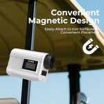 LinkMejor CT-1200 Golf Rangefinder 6X Zoom Magnification 1312 Yards Slope Compensation Color Display Flagpole Lock Rechargeable Waterproof Golf Accessories
