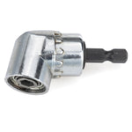 Durable Alloy Steel 105 Degree Adjustable Right Angle Driver Screwdriver with Locking and Magnetic Head for 1/4in Hex Shank Bits Ideal Hand Tool for Tight Spaces