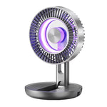Tevorex Foldable Air Circulation Fan USB Rechargeable 9 Blades 5 Speeds Quiet Desk Fan with LED Display for Home Office Bedroom