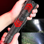 LinkMejor XHP70 1500LM 300m Ultrabright Strong Flashlight Powerful LED Torch Type-C Rechargeable Telescopic Zoom