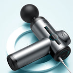 LinkMejor V1 Massage Gun 6 Speeds Adjustable Gear 6 Massage Heads 3200 rpm Fascia Gun Muscle Relaxation Brushed Motor