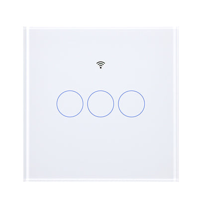 MOES WS-EU Tuya Matter WiFi Smart Light Switch Glass Touch Control Fireproof Neutral Wire Required Timing Function Voice Control with Alexa Google Assistant Apple HomeKit