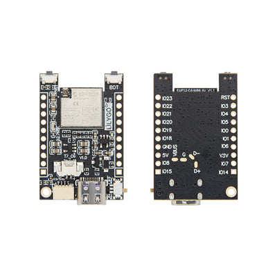 LinkMejor® T7-C6 ESP32-C6-MINI-1 Wi-Fi6 BLE5 Thread/Zig bee SoC Development Board With Charging Chip TP4065 Wireless Protocol Bluetooth 5 Onboard BOOT Reset Switch
