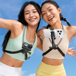 LinkMejor LP1018 Universal Neck Mount Holder 360° Rotation for Smartphones Action Cameras DJI Pocket 3 First Person POV Vlogging
