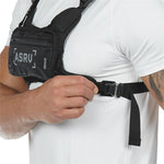 Men's Tactical Chest Bag Outdoor Gym Vest Reflective Safety Waterproof Cycling Pack Multi-function Male Phone Case Casual Sports Bag