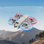 LinkMejor KF600 WiFi FPV with Screen Controller HD Camera Optical Flow Hover Circle Protection Kids Gifts Dazzling Lights 2.4G 4CH 6-Axis Remote Control RC Toys Drone Quadcopter RTF