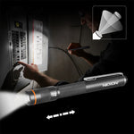 LinkMejor B22W LED Pocket Pen Light 120 Lumens Portable Zoomable Flashlight with Clip for Inspection Outdoor Camping Flashlight  2pcs AAA Penlight
